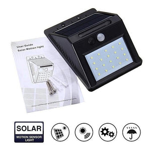 SOLAR LIGHT LAMPE SOLAIRE D'EXTÉRIEUR 20 LED AVEC DÉTECTEUR DE MOUVEMENT