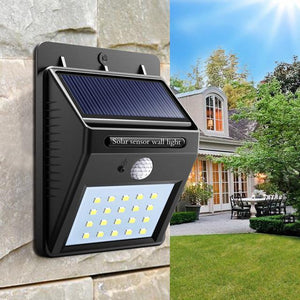 SOLAR LIGHT LAMPE SOLAIRE D'EXTÉRIEUR 20 LED AVEC DÉTECTEUR DE MOUVEMENT